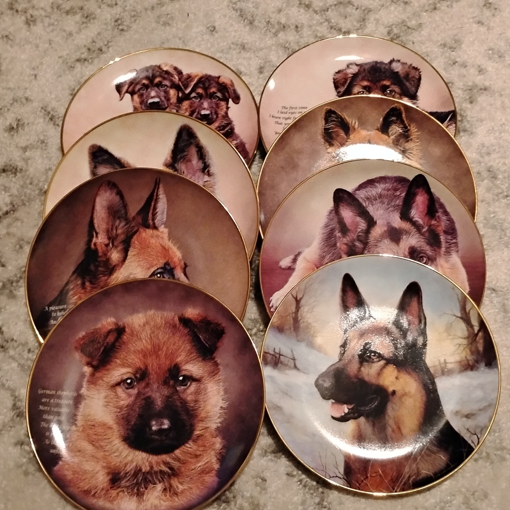10 Danbury Mint German Shepherd Collector Plates - $150 All $30 A Piece